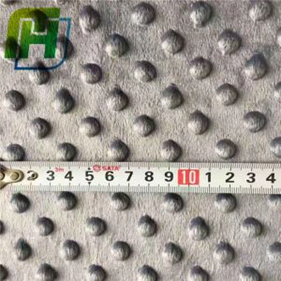 Šedá hladká žinylková látka s tečkami