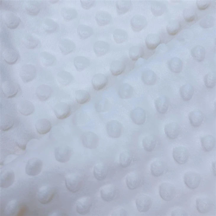 White Minky Dot Fabric